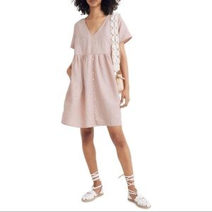 MADEWELL | V Neck Linen Dress | Small
